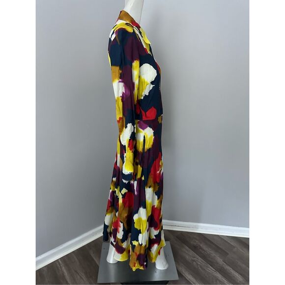 NWT SARA ROKA Shelby Floral A-Line Midi-Dress IT 38 / US 2 $1340 - Picture 10 of 12